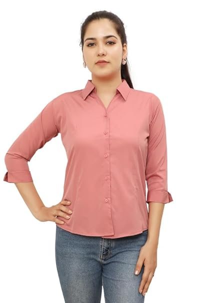 KOBLI Fashion Women's Casual Chiffon Shirt Lightweight, Breathable, All-Season, Modern Relaxed Fit with Collared Neck